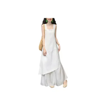 Wbwq Sleeveless Dresses Women's White