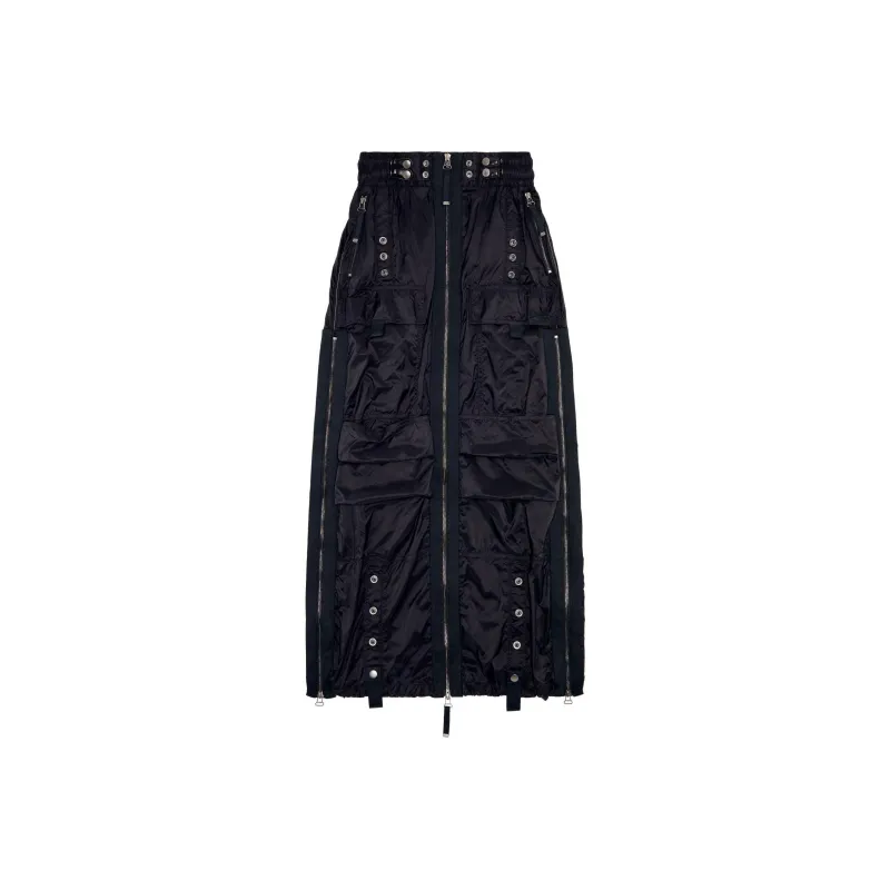 DIESEL O Crep Cargo Maxi Skirt-0