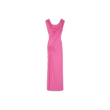 VERSACE Safety Pin Gathered Gown