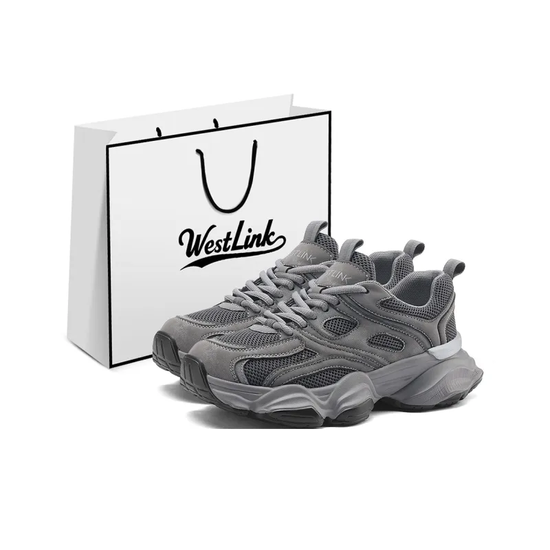 WESTLINK Breathable Height Increasing Low-Top Chunky Sneakers Women's-0