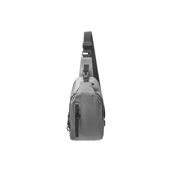 GOBLIN SHARKS 1759 PU Sling Bag Unisex Silver Gray/Black