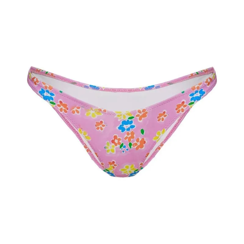 PRINCESS POLLY LOVE LETTERS HIGH CUT CHEEKY BIKINI BOTTOMS Swimming Shorts Women's Pink Floral-0