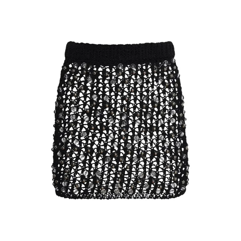 COPERNI Beaded Knitted Skirt 'Black'-0