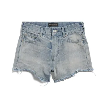Balenciaga Women's Mini Shorts Light Blue