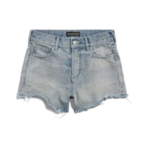 Balenciaga Women's Mini Shorts Light Blue