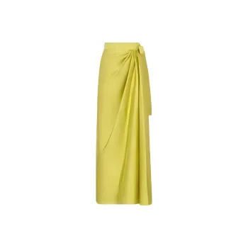 DIOR Casual Long Skirts Women's Yellow