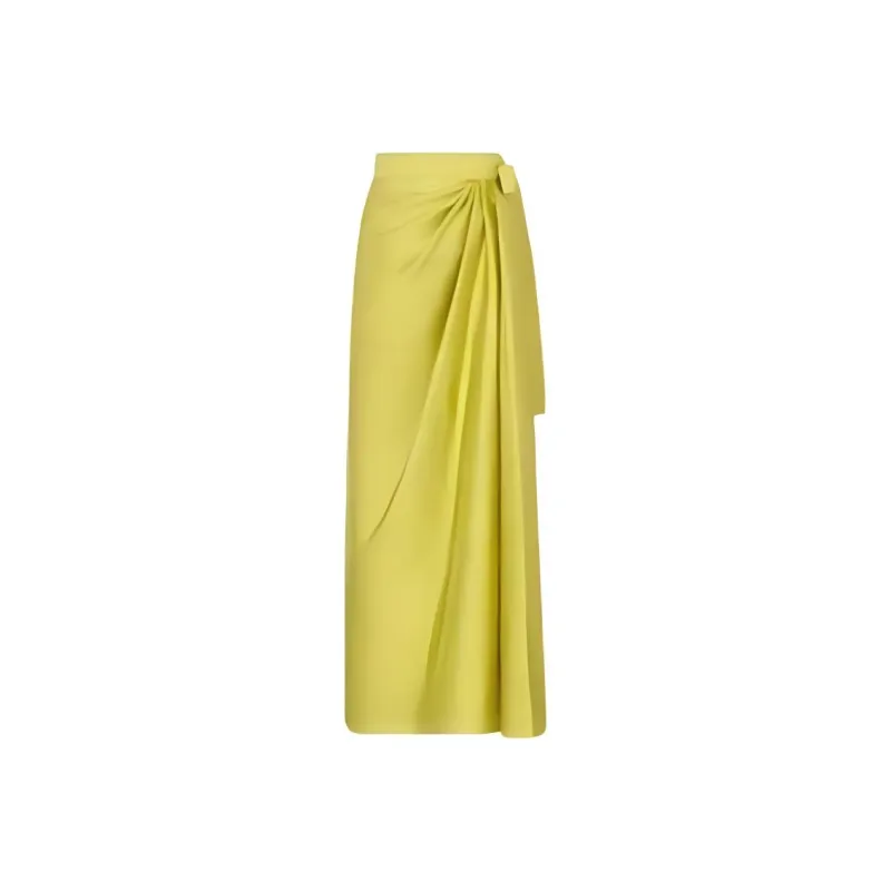 DIOR Casual Long Skirts Women's Yellow-0