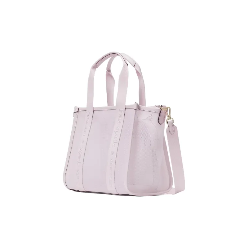Kate Spade Mesh Fabric Tote Bag, Shopping Bag, Shoulder Bag, Crossbody Bag, Handbag Trumpets Women's Purple-1