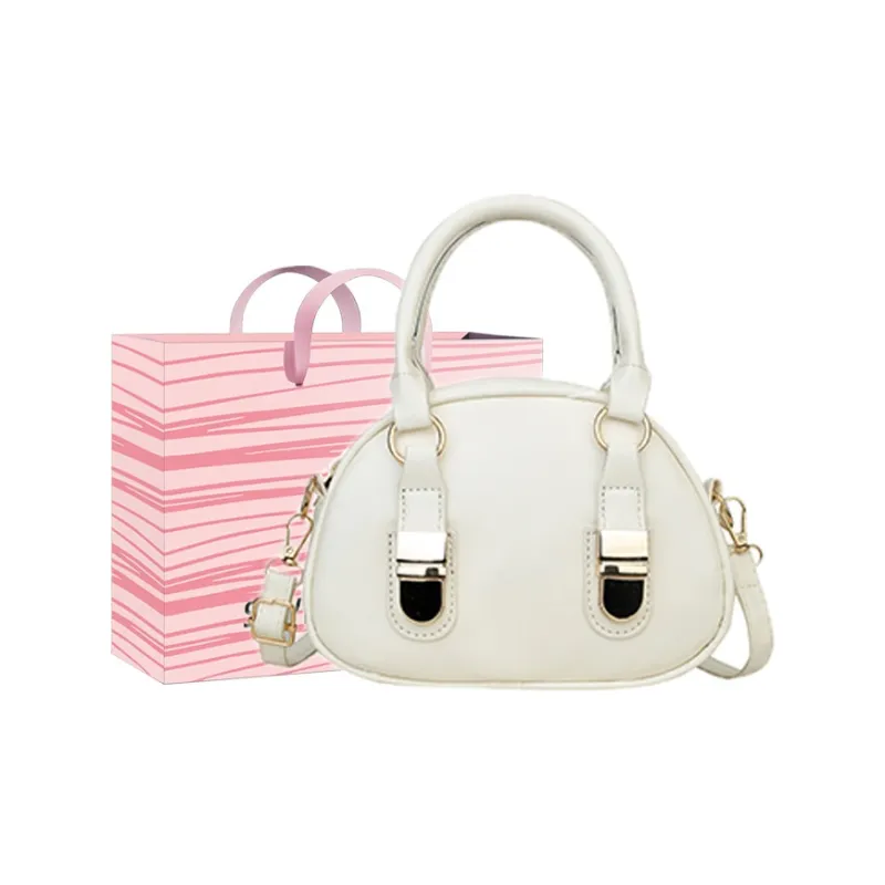SEVENMOONS PU One Shoulder Handbag Regular Women's Ecru/Silver/Black/Red/Pink-0