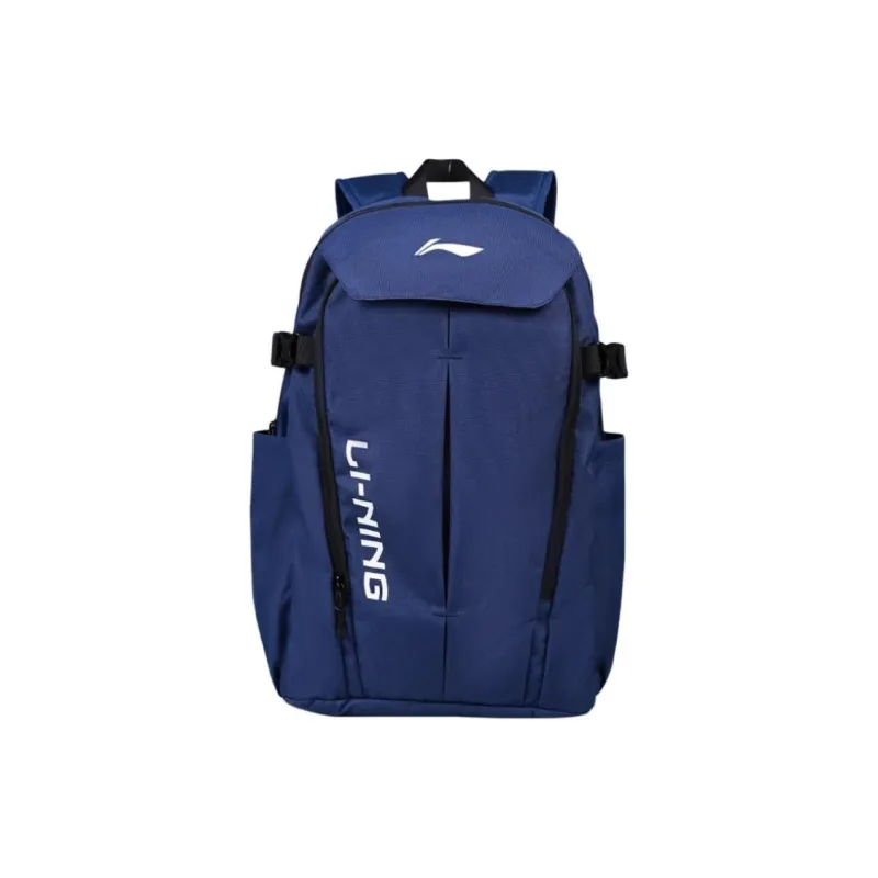 LiNing Polyester Backpack Regular Unisex Black/Light Lime/Blue-9