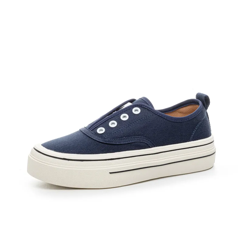 POOQ Abrasion Resistant Height Increasing Low Top Canvas Shoes Women's-11