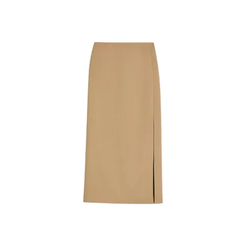 SCANLAN THEODORE Italian Tailored Slit Skirt Casual Long Skirts Women's Biscuit/Cookie
