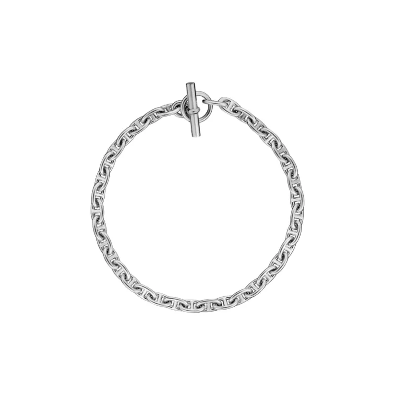 HERMES 925 Sterling Silver Necklaces Men's Silver-0