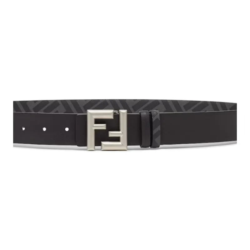 FENDI Ff Buckled Rounded Reversible Belt-3