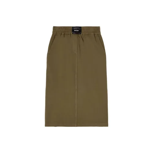 PALM ANGELS Logo patch Jersey Midi Skirt