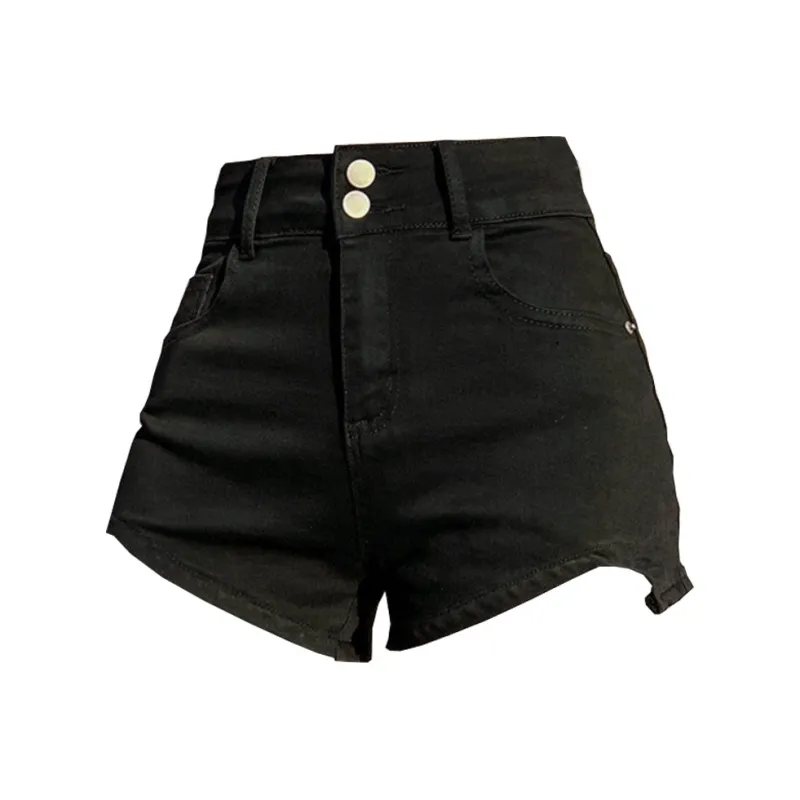 Concubine Zhu Denim Shorts Women's Black-0