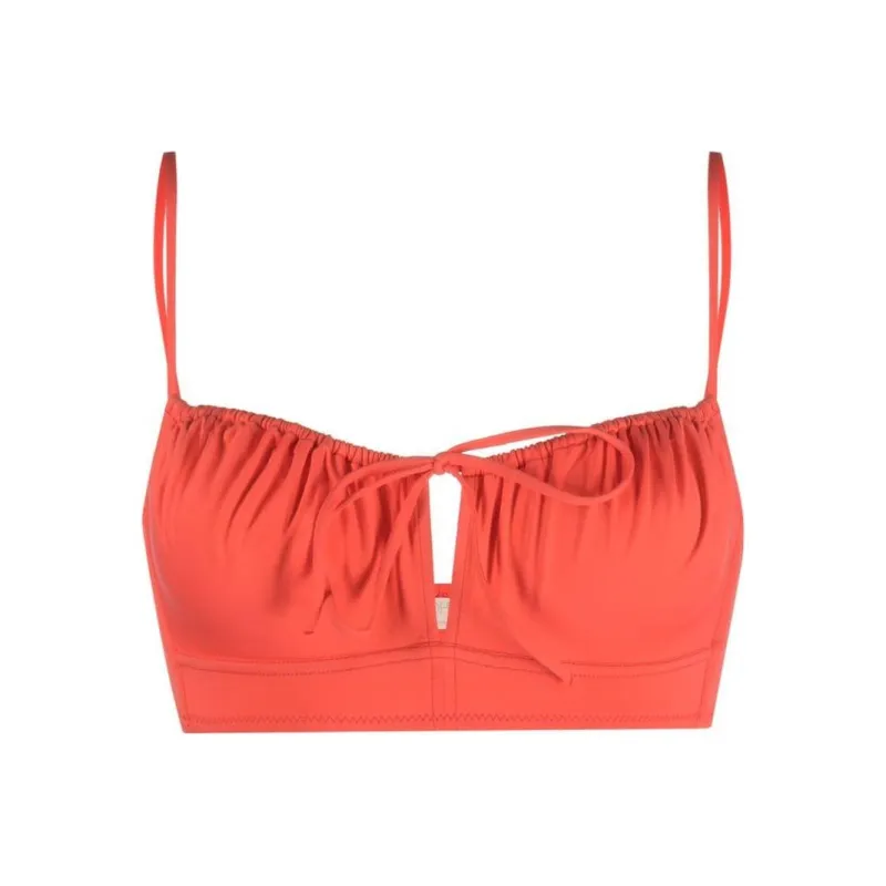 Ulla Johnson Deia Ruched Bikini Top-0