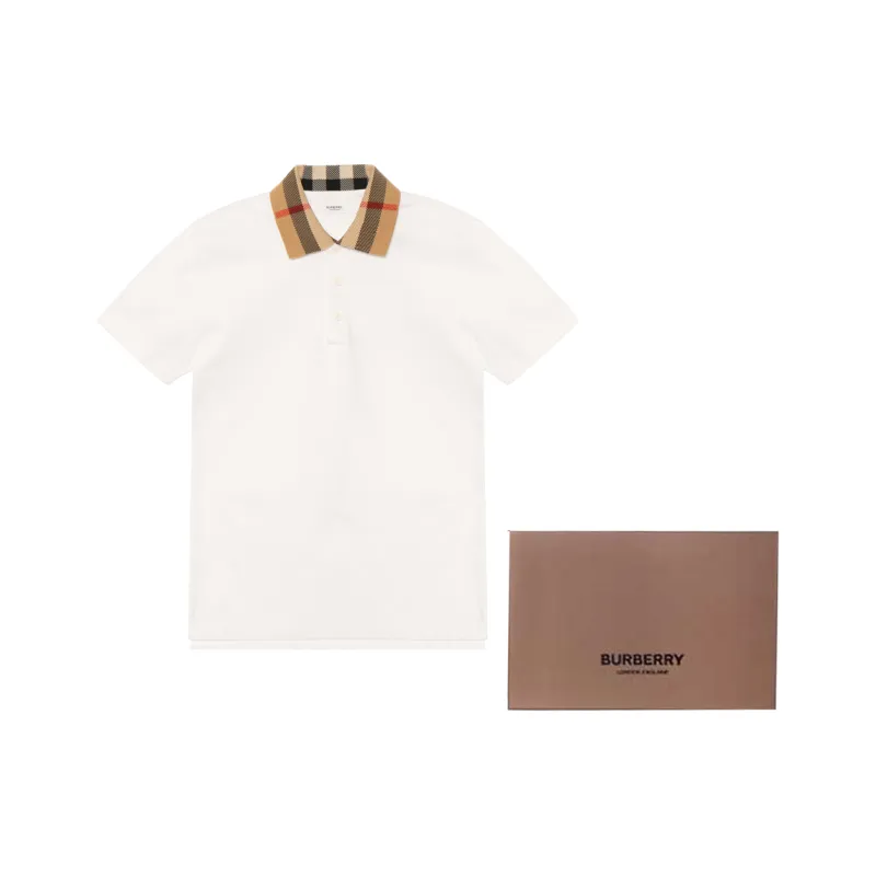 Burberry Vintage Check Print detail Polo Shirt-8