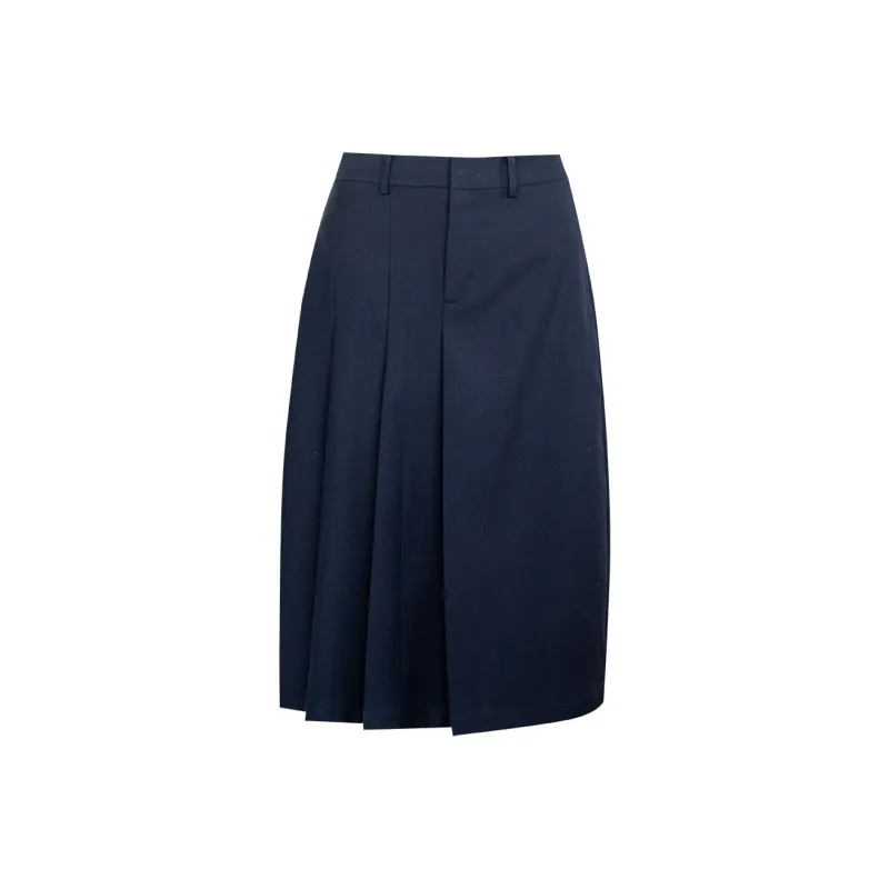 ROEYSHOUSE Casual Long Skirts Women's Dark Blue-0