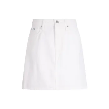 CALVIN KLEIN Denim Short Skirts Women's White Denim