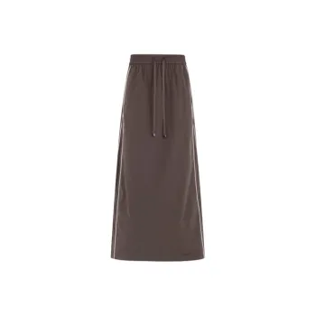 MEIYANG Casual Long Skirts Women's Coffee