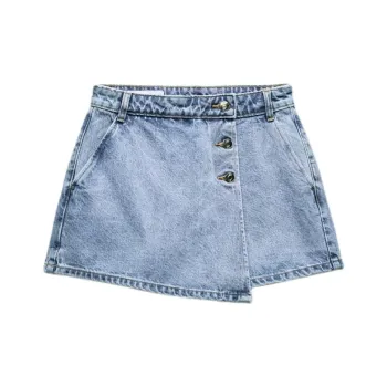 ZARA Denim Shorts Women's Light Blue