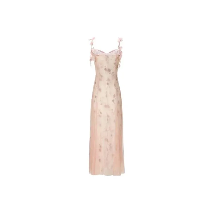 Udon House Slip Dresses Women's Pink Apricot-1