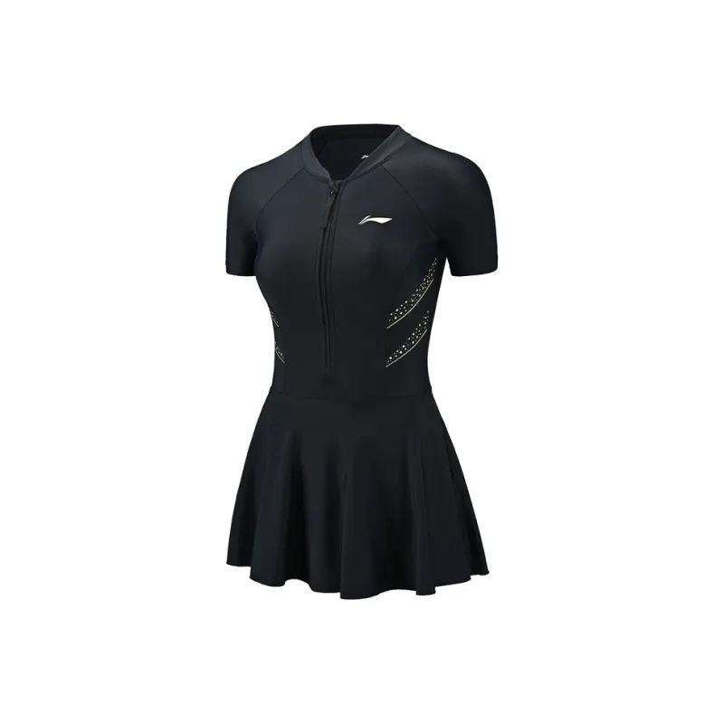 LiNing One piece Swimsuit Women's Black-0