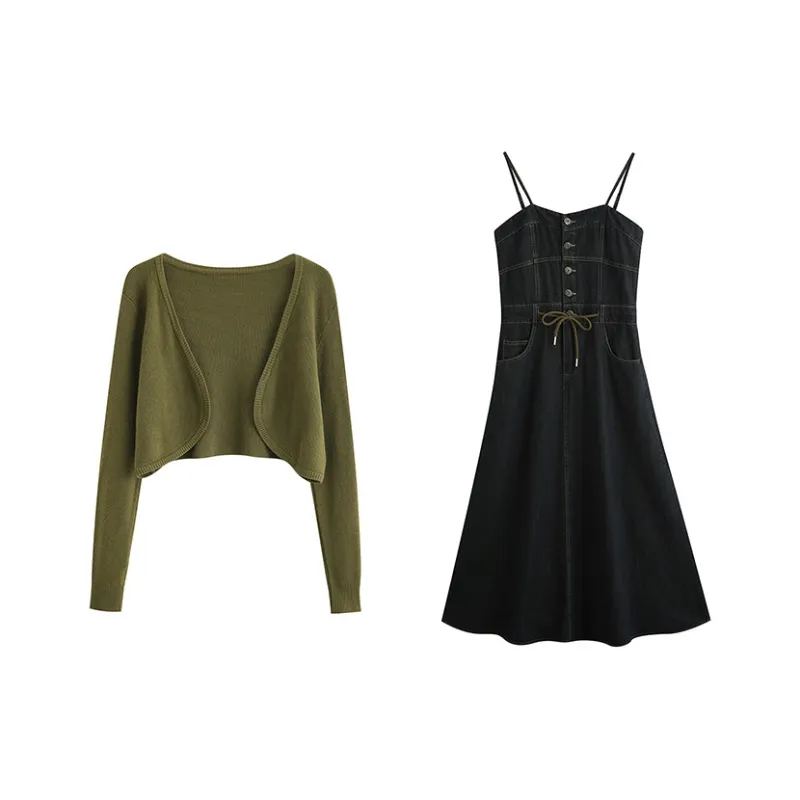 Adeworn Skirt Set Women's Green-0