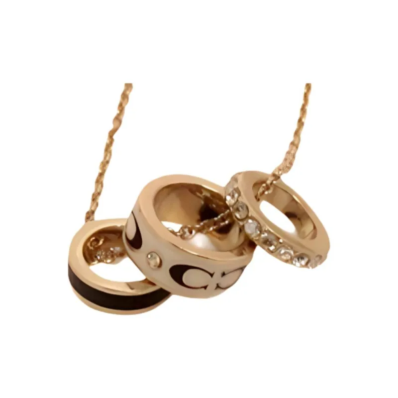 COACH Metal Necklaces Women's Gold-3