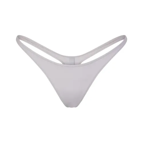 SKIMS SIGNATURE SWIM THONG Bikini Women's Chrome/Chrome-Plated
