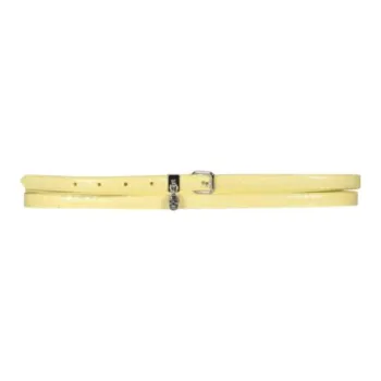 Alexander McQueen Leather Belts Women's Yellow Width 1CM