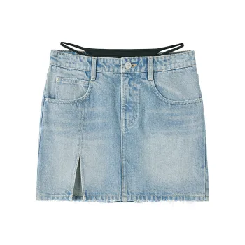 Miss Sixty Denim Short Skirts Women's Light Blue