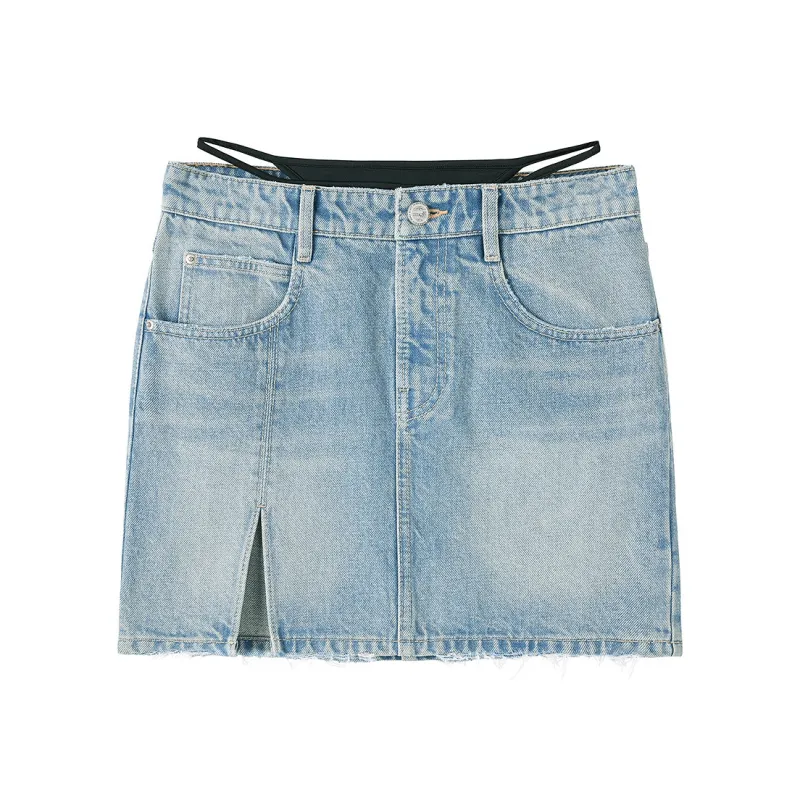 Miss Sixty Denim Short Skirts Women's Light Blue-0