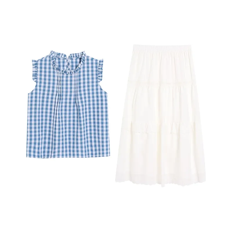 WOWI Two Piece Skirt Sets Women's-0