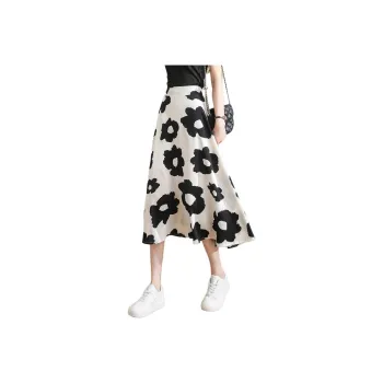 TERRE BLEUE Casual Long Skirt Women's Sunflower Apricot