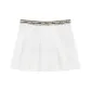 [Korean Preppy Style Letter Skirt Hem]Cool White