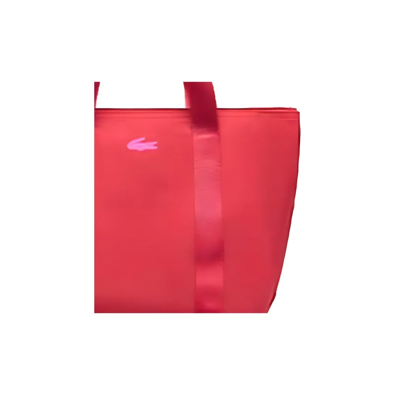 LACOSTE Fabric Tote Bag Shopping Bag Handbag Medium Size Women's Red-3