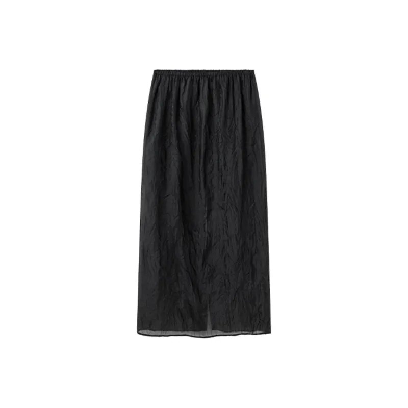 VIKTORIACHAN SS24 Casual Long Skirts Women's Black-0
