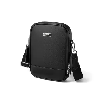 Jeep Microfiber Shoulder Bag, Crossbody Bag Men's Black
