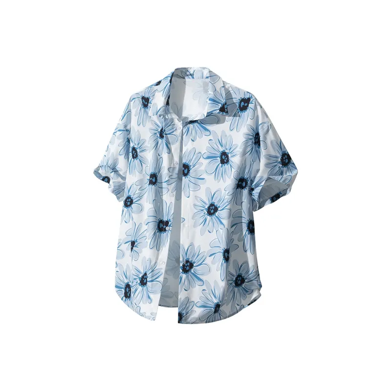 UF9193 Shirts Unisex Blue Melody Seedling Floral-0