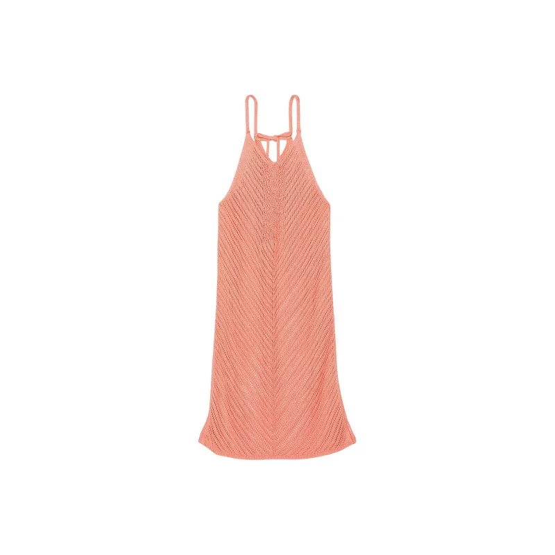 Victoria's Secret PINK Crochet Cover-Up Dress / Punchy Peach Swim Dresses & Skirts Women's Orange-0