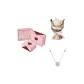 Champagne Rose+Silver Necklace