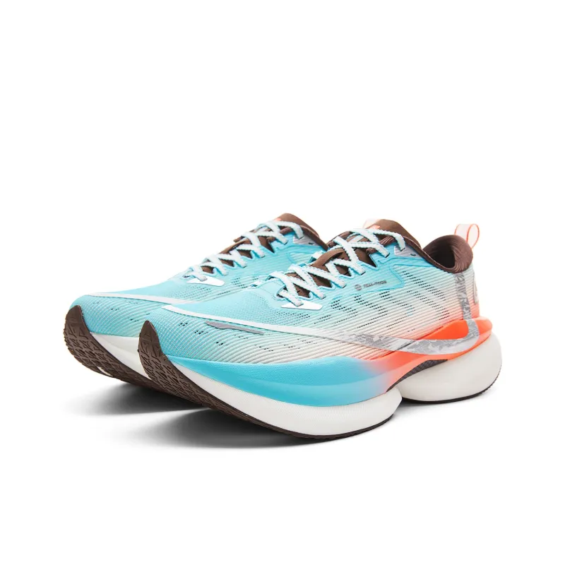 PEAK Cushioning Rebound Abrasion Resistant Slip Resistant Low Top Running Shoes Men's Colorful Blue Orange-2