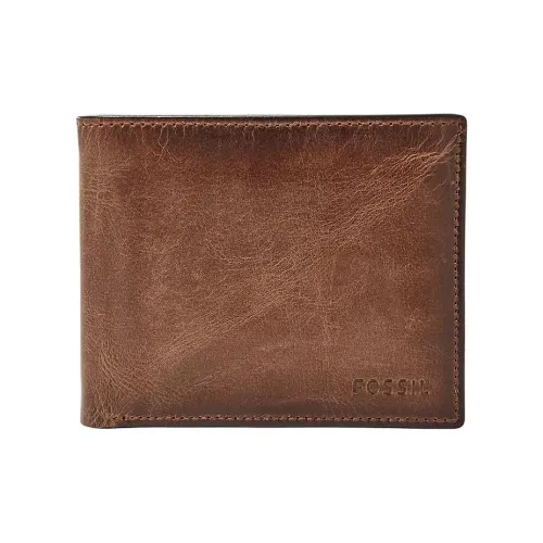 FOSSIL Leather Wallet Men's Brown