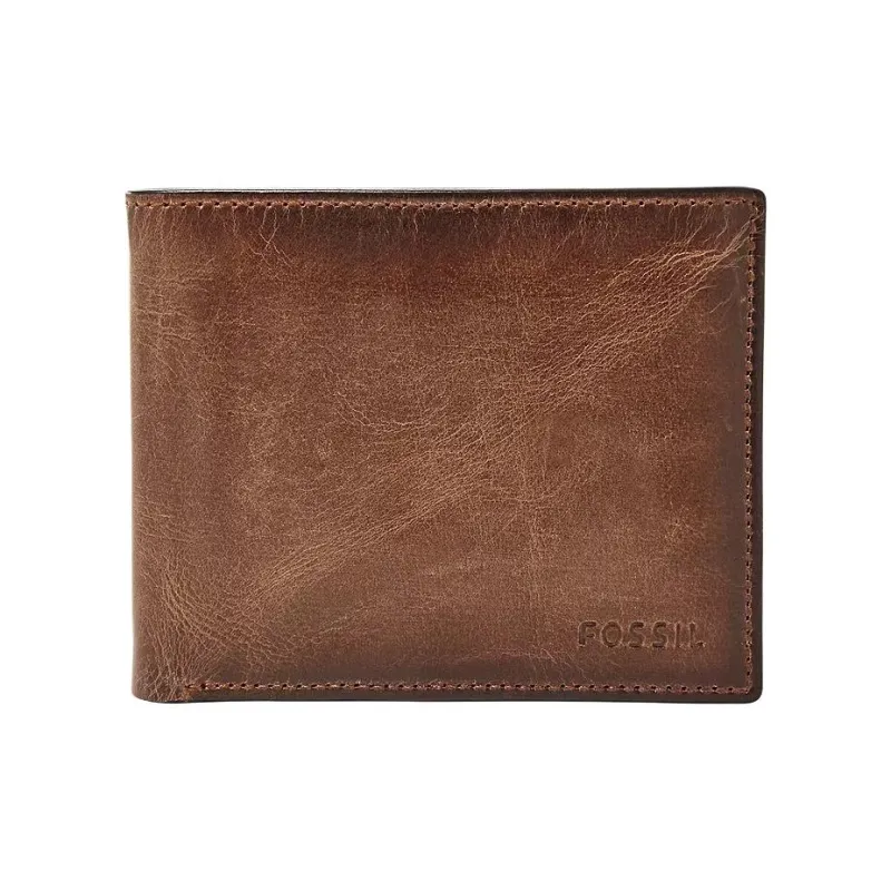 FOSSIL Leather Wallet Men's Brown-0
