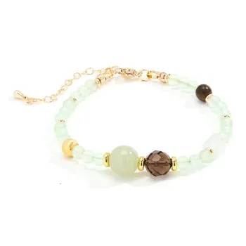 SIANNMIH Bracelets Pale Greenish White Jade Women's