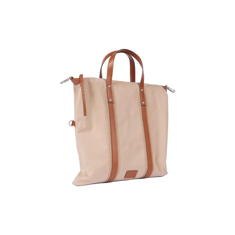 Paul Smith Polyester Tote Bag, Shopping Bag, Shoulder Bag, Crossbody Bag, Handbag Unisex Beige & Brown-2