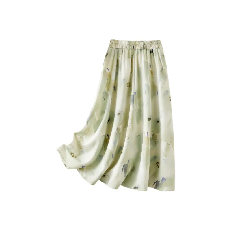 IHIMI Casual Long Skirt Women's Light Lotus-0