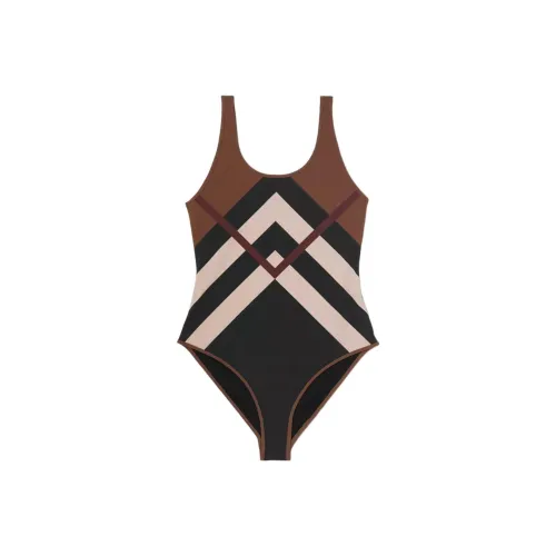 Burberry One Piece Swimsuits Women's Brown